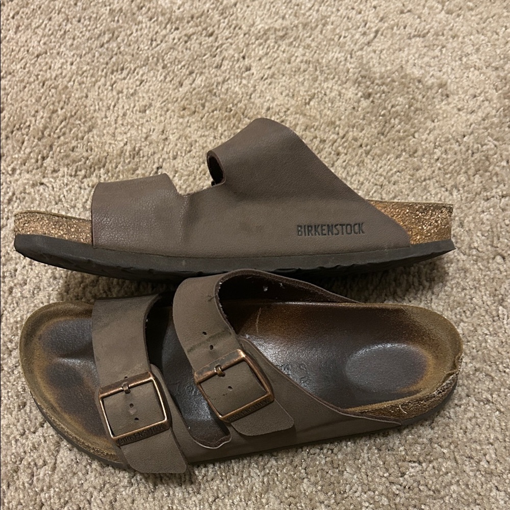 Birkenstock Dark Brown Slide Sandals